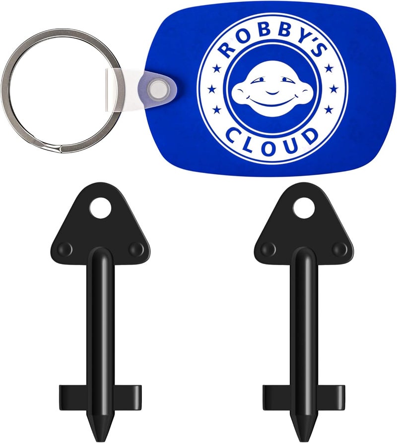 Robby's Cloud Dispenser Key Replacement for Kimberly Clark Cross Key 770767 - for JRT Junior, in-Sight, Windows Single and Twin roll Bath Tissue Dispensers - 1 Robby’s Cloud Keychain Included (2 Pack) - Image 1